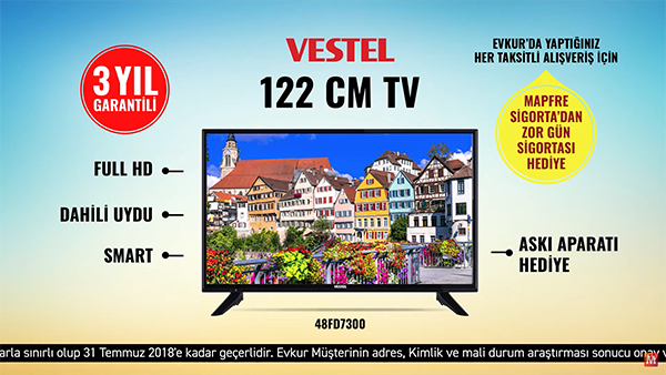 Vestel 122 cm Televizyon Reklamı